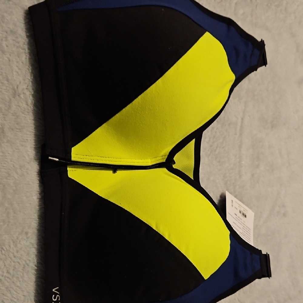 Victoria's Secret Black and Yellow Sport Bra